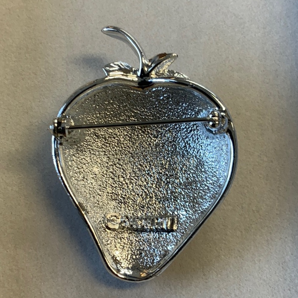 Vintage Sarah Coventry brooch silver strawberry - Picture 2 of 5